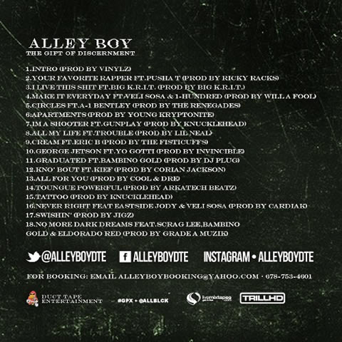 Alley Boy最新Mixtape：The Gift Of Discernment (18首歌曲下载)