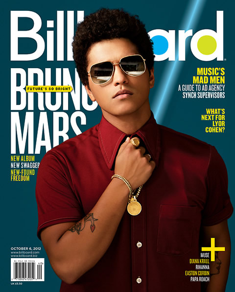 Bruno Mars登上Billboard杂志封面 (图片)