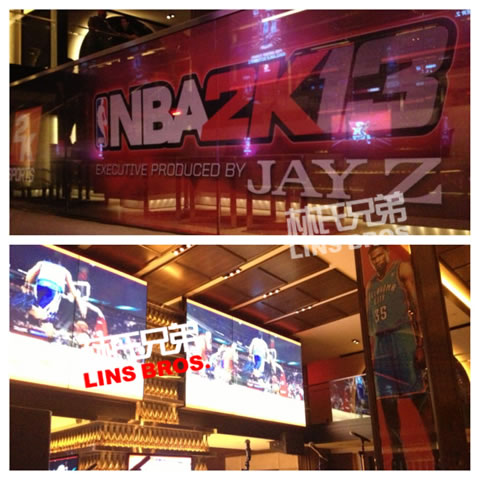 Jay Z与Nas, 德里克·罗斯来到40/40体育酒吧举办NBA 2k13游戏发布Party (照片)