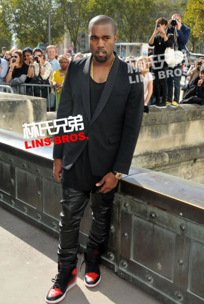 Kanye West出席巴黎时装周Christian Dior迪奥Show (照片)