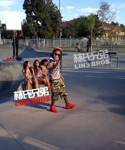 Lil Wayne与Game拍摄单曲Celebration MV (照片)