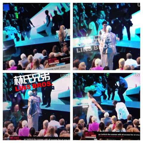 Chris Brown和Rihanna在2012 MTV VMAs上拥抱 (照片)