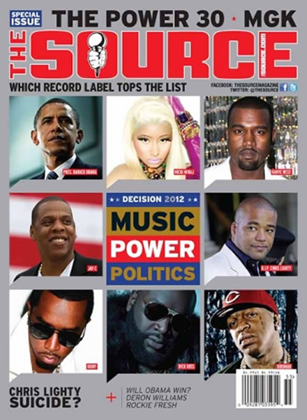 美国总统Obama, Jay Z, Diddy等登上The Source年度The Power 30杂志封面 (图片)