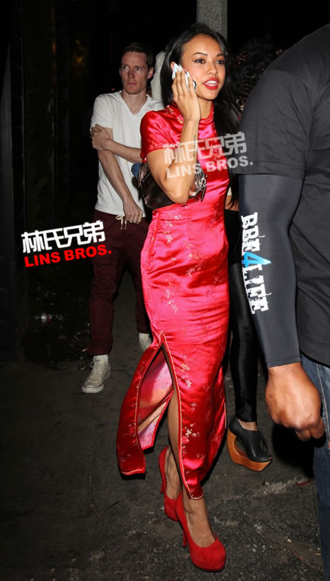 Chris Brown和前女友Karrueche Tran万圣节一起Party (照片)