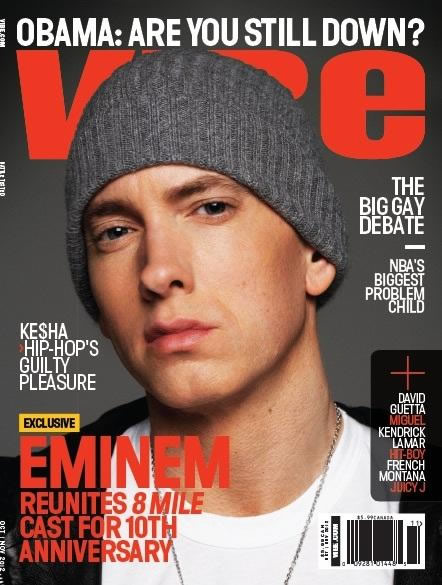 Eminem登上VIBE杂志封面 纪念Em电影8 Mile 10周年 (图片)