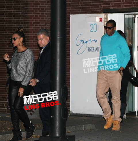 Jay Z和Beyonce在纽约Battery Park用餐 (照片) 