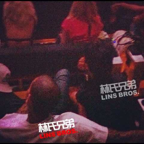 Chris Brown与前女友Rihanna坐在一起观看Jay Z纽约演唱会 (照片)