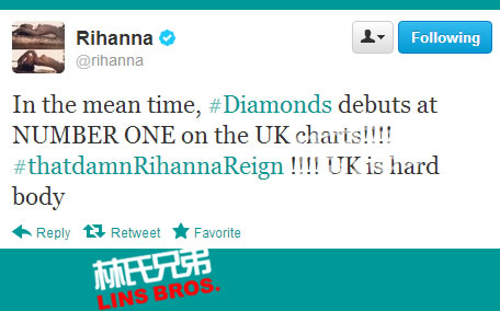 Rihanna阿塞拜疆表演Only Girl (In the World)，新单曲Diamonds登顶英国榜单 (图片)