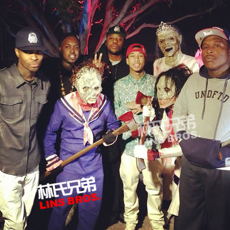 Tyga在环球影城参加万圣节恐怖之夜Halloween Horror Nights (照片)