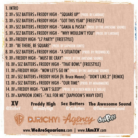 XV & The Squarians最新Mixtape：Squarians Vol 1 (15首歌曲下载)