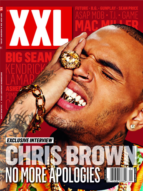 Chris Brown登上XXL杂志12/1月刊封面 (图片)