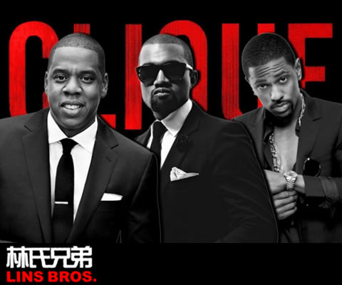 Jay Z, Kanye West, Big Sean合作单曲Clique销量破百万，达白金认证标准