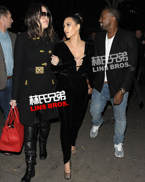 Kanye West与女友Kim Kardashian无所谓狗仔镜头公开亲热 (照片)