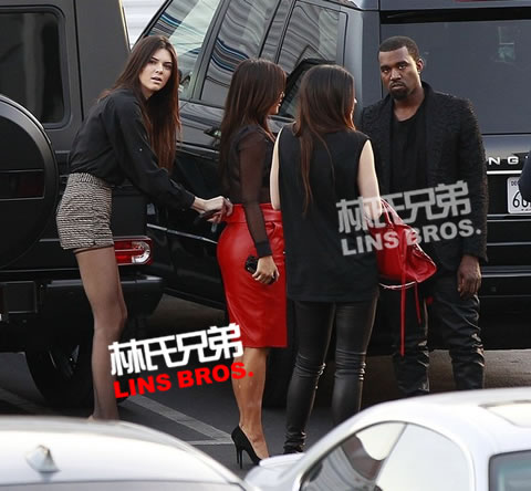 Kanye West和女友Kim Kardashian卡戴珊前往X Factor (照片)