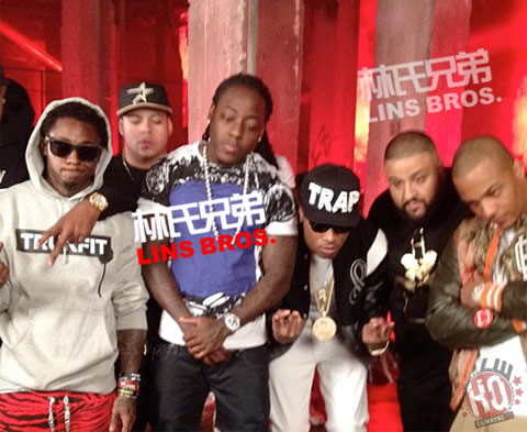 Lil Wayne, T.I., DJ Khaled, Future, Ace Hood拍摄歌曲Models & Bottles MV (照片)