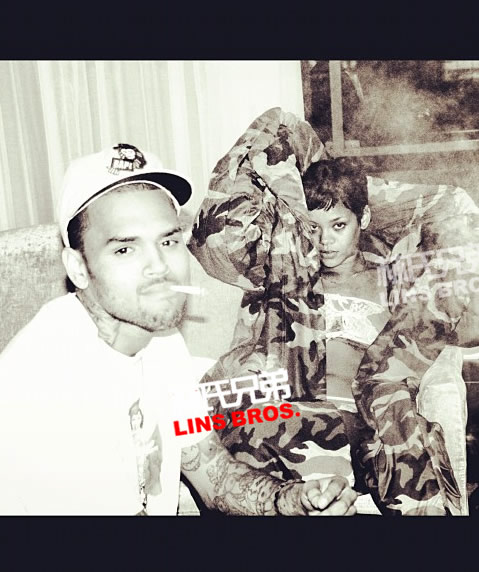 Chris Brown分享Smoke Weed照片 Rihanna陪伴 (照片)
