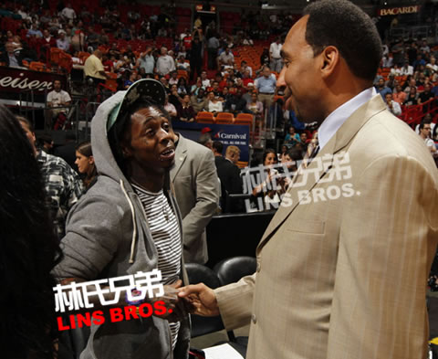 Diddy遇到Lil Wayne，勒布朗在迈阿密热队 Vs. 纽约尼克斯队比赛 (照片)