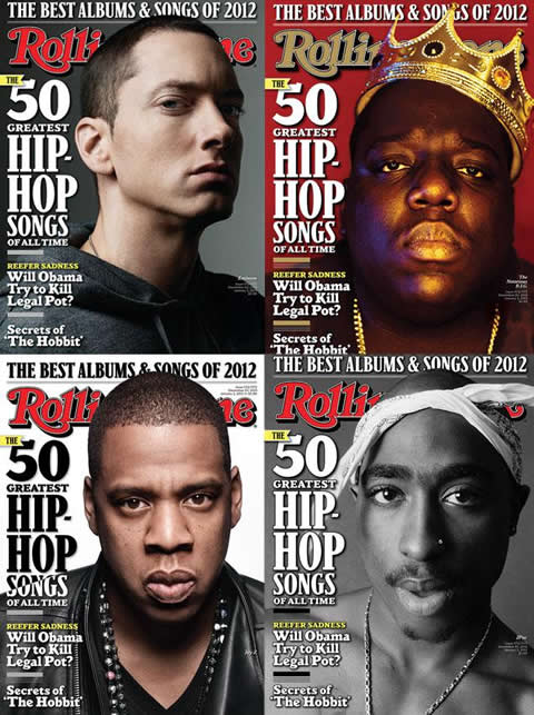 Rolling Stone列出历史上最伟大的50首Hip Hop歌曲, Eminem, 2Pac, Biggie等 (1 50首)