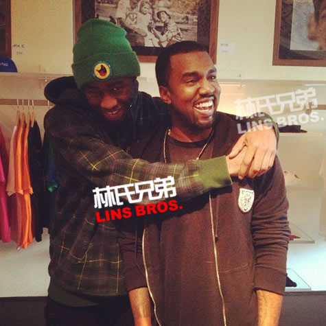 Kanye West拜访兄弟Tyler, The Creator的Odd Future商店 (照片)