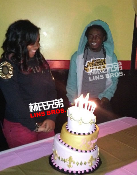 Lil Wayne和前妻Toya庆祝女儿Reginae 14岁生日 (照片)