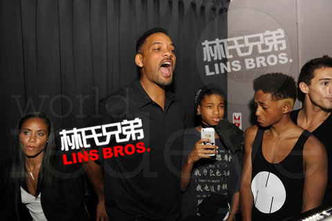 Will Smith & 妻子Jada Smith和三个孩子在迈阿密夜店Party (照片)