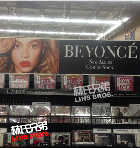 Beyonce新专辑即将发行...宣传海报已贴到零售店里 (照片)