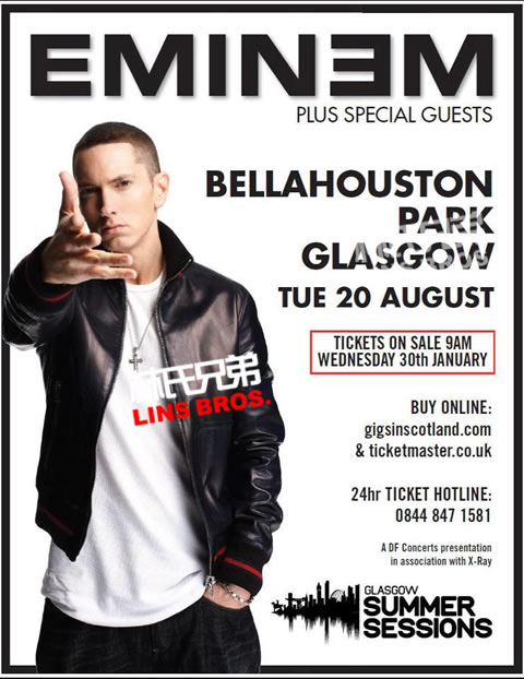 Eminem将作为头号嘉宾在苏格兰Glasgow Summer Sessions音乐节演出