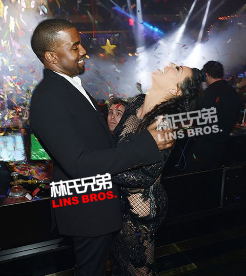 Kanye West和怀孕女友卡戴珊Kim Kardashian 2013年第一个吻 (视频)