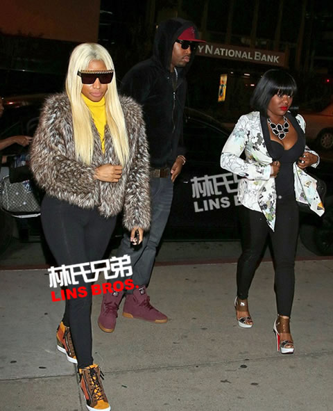 Nicki Minaj与朋友在洛杉矶共进晚餐出现在街头 (照片)
