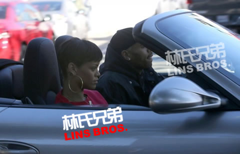 Rihanna和Chris Brown在洛杉矶新年第一次一起出游 (照片)