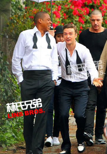 Jay Z和Justin Timberlake拍摄Suit & Tie 官方MV (照片)  