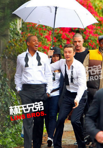 Jay Z和Justin Timberlake拍摄Suit & Tie 官方MV (照片)  