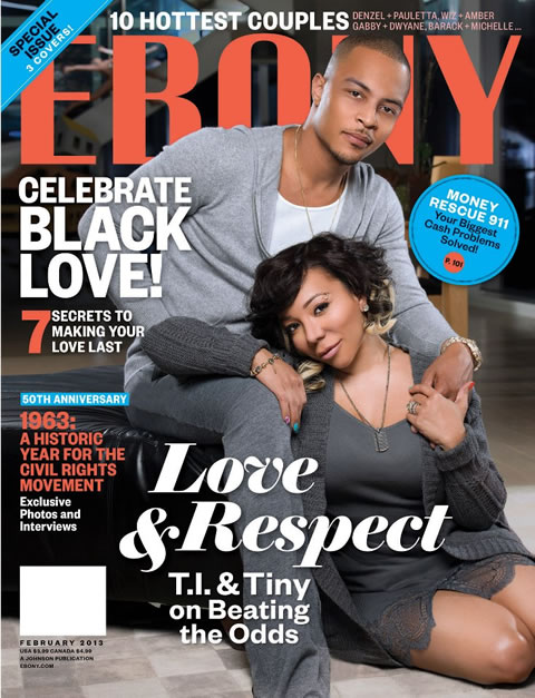 T.I. & Tiny登上Ebony杂志Hottest Couples期刊封面 (照片)