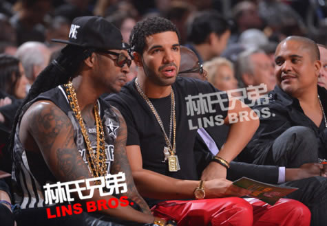 2 Chainz 在NBA 全明星周末遇到巨星科比, 勒布朗·詹姆斯, Drake (照片)