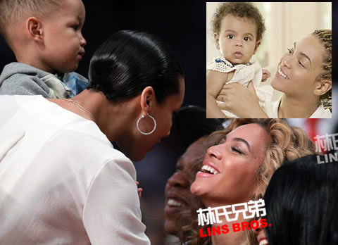 Alicia Keys透露儿子Egypt把吻献给Jay Z和Beyonce女儿Blue Ivy