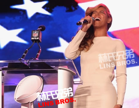 Beyonce在2013 超级碗新闻发布会上演唱美国国歌 (视频)