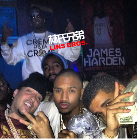 Diddy, Drake, Trey Songz, 詹姆斯·哈登等2013 NBA全明星周末在夜店Party (照片)