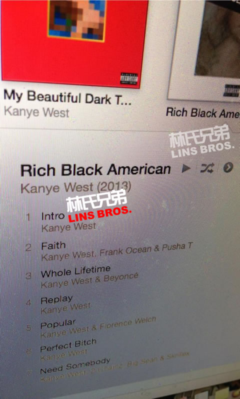 Kanye West新专辑名称为Rich Black American? (图片)