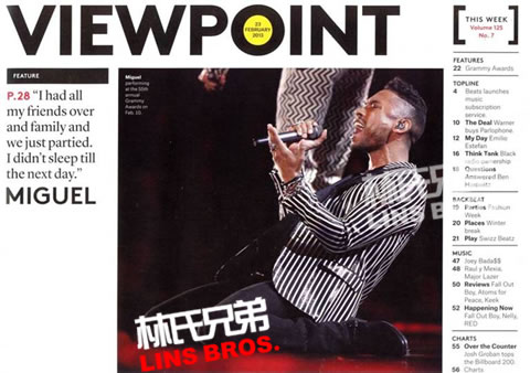 Miguel 登上 Billboard 杂志封面 (图片)