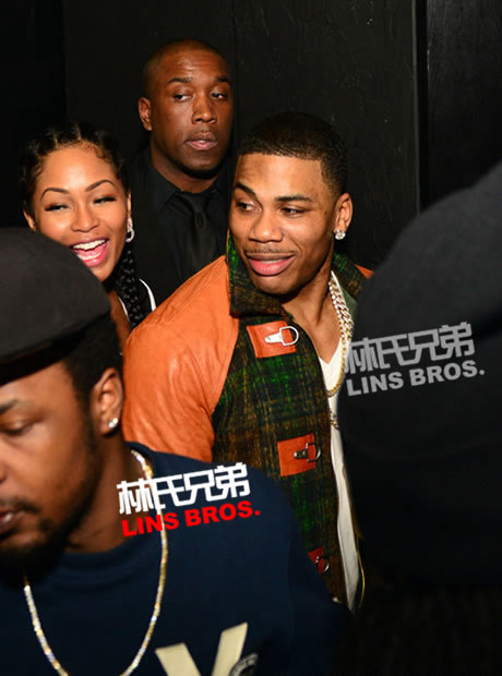 Nelly带出新的女朋友Tae Heckard 来到亚特兰大夜店Party (照片)