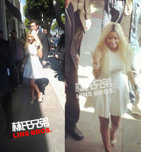 Nicki Minaj洛杉矶商店宣传代言MAC品牌Lavender唇膏 (照片)