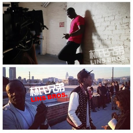  Wiz Khalifa与Akon拍摄歌曲Let It Go MV (照片)