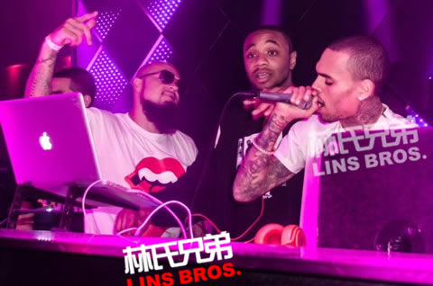 Chris Brown和Flo Rida在迈阿密夜店Party (13张照片)