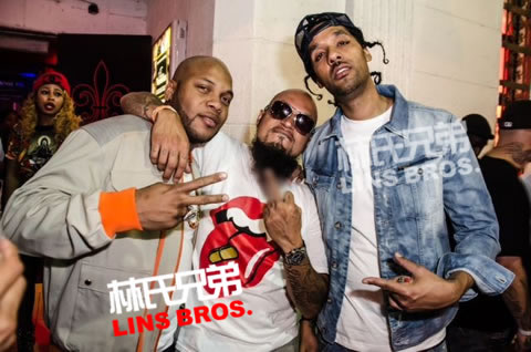 Chris Brown和Flo Rida在迈阿密夜店Party (13张照片)