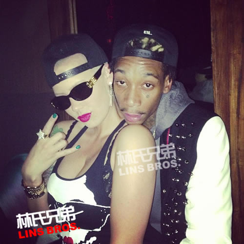 Wiz Khalifa和未婚妻Amber Rose夜店Party，从夜店里喝到外 (7张照片)