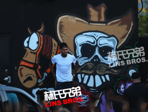 更多Chris Brown在迈阿密的墙壁上合法涂鸦照片 (5张照片)