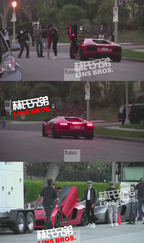 Chris Brown拍摄新单曲Fine China MV...红色蓝博基尼超级跑车... (视频)