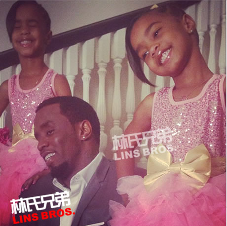 Diddy和双胞胎姐妹参加Father Daughter父亲女儿一起跳舞活动 (照片)