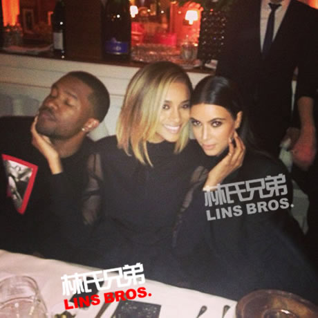 Frank Ocean和Ciara出席巴黎时装周 与Kanye和Kim一起吃饭 (照片)