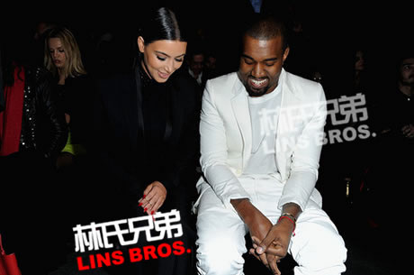 Kanye West和怀孕女友Kim Kardashian出席巴黎时装周Givenchy秀 (照片)